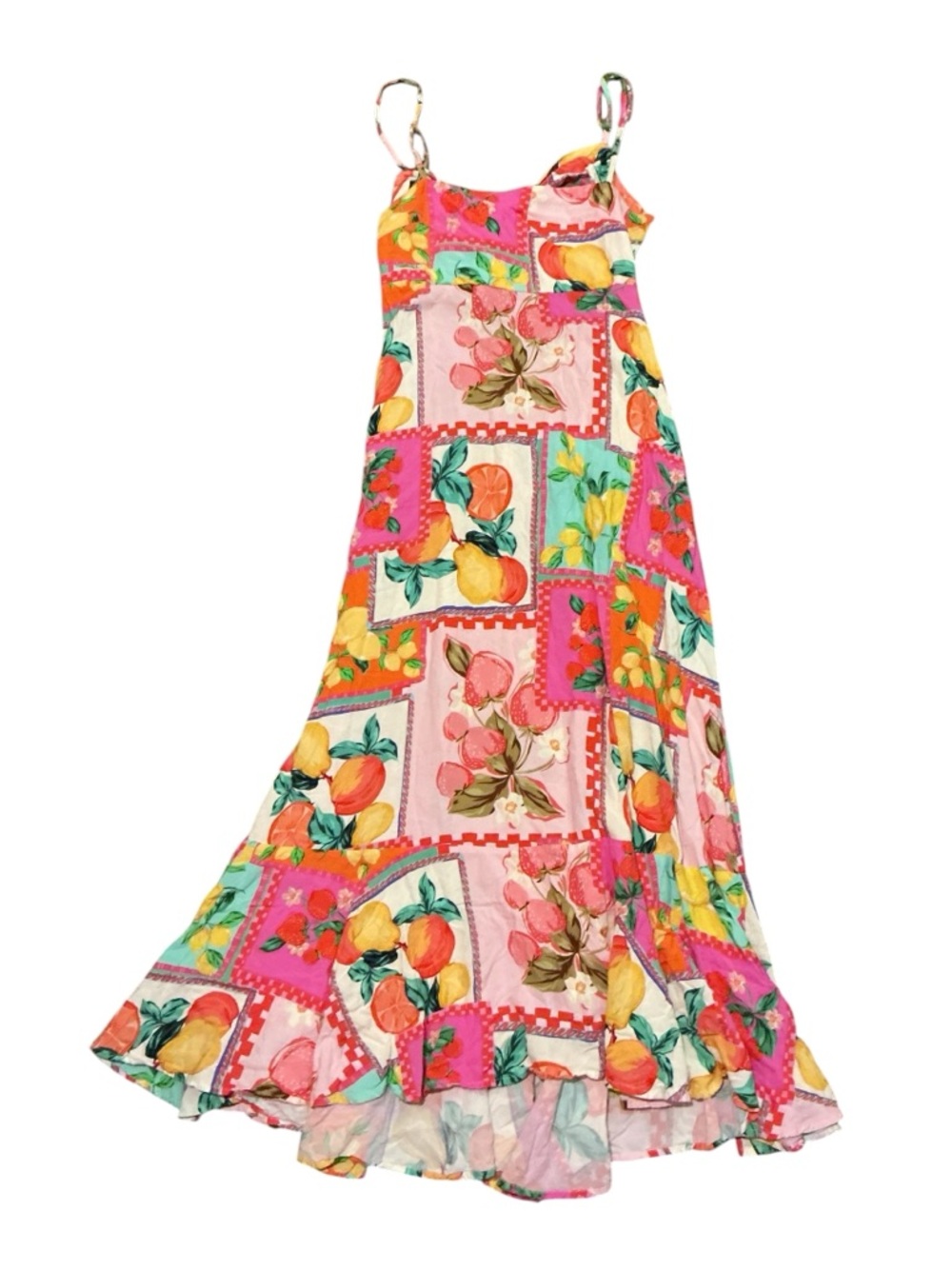 Paper Heart Fruit Patchwork High Low Maxi Dress - Picture 2 of 11